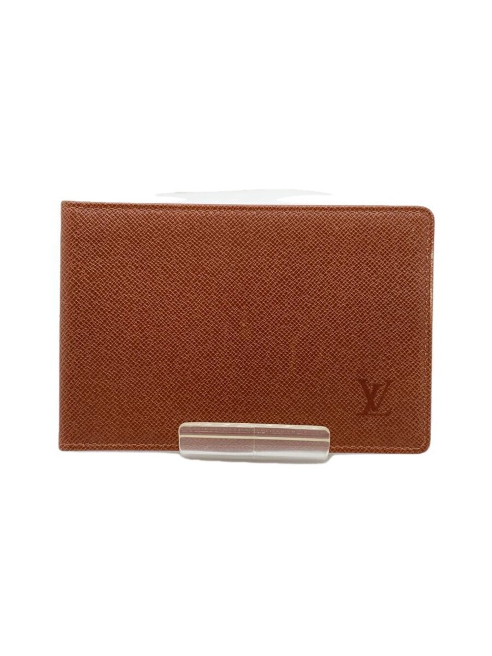 LOUIS VUITTON Pass Case Wallet Taiga Leather Brown
